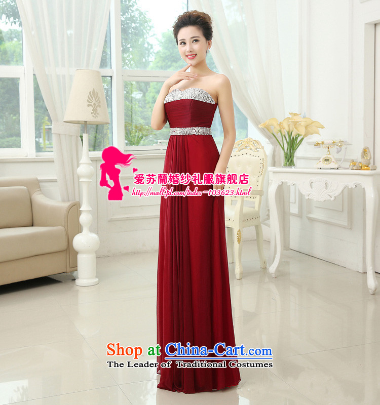 2015 New Long wedding dress wiping the chest evening dresses winter clothing winter pregnant women stylish bows bride evening deep red M picture, prices, brand platters! The elections are supplied in the national character of distribution, so action, buy now enjoy more preferential! As soon as possible.