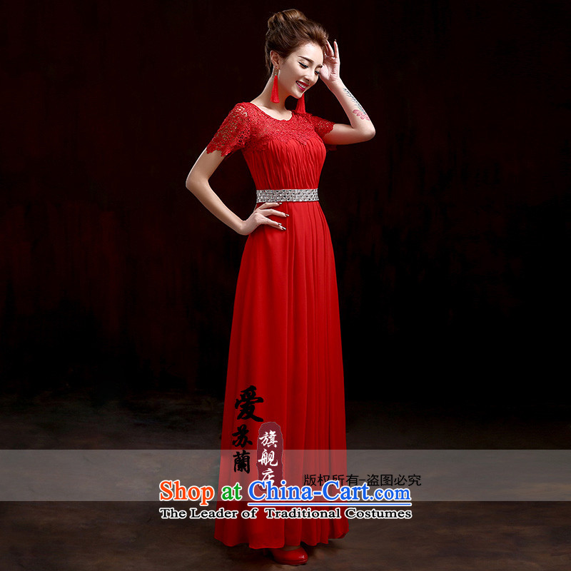 However Service Bridal Fashion 2015 new Korean wiping the long red marriage chest Top Loin of spring and autumn evening dresses red XXL, love Su-lan , , , shopping on the Internet