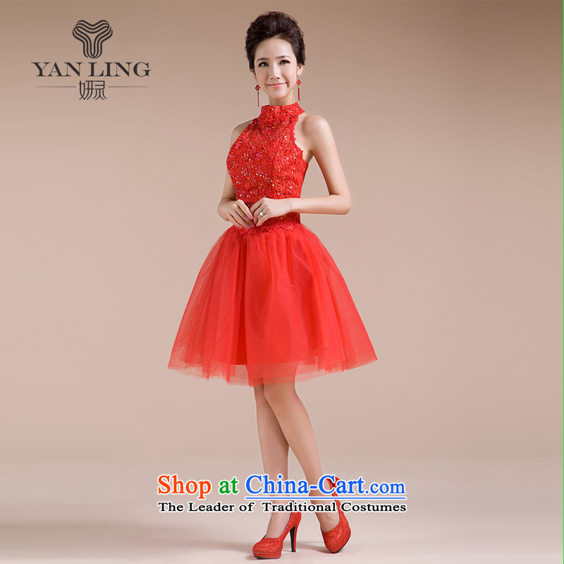 2015 New Hang also engraving on chip decorated pattern back elegant sexy small red XXL, LF158 dress Charlene Choi spirit has been pressed shopping on the Internet