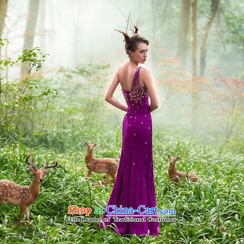 A Bride wedding dresses 2015 Original Design purple jackets sum female luxury drill 2,219 officers , a bride Purple Shopping on the Internet has been pressed.