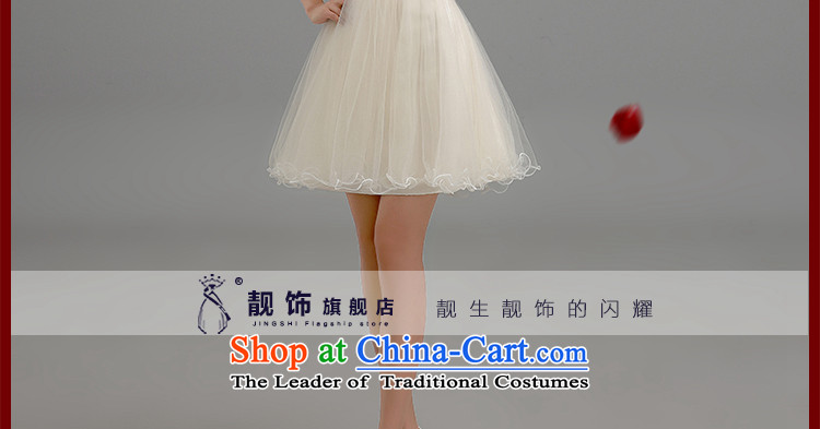  The new 2015 International Friendship bridesmaid dress champagne color buds mesh yarn short skirts bon bon skirt straps small dress sister skirt bridesmaid serving champagne color to contact customer service, the price and the brand image of Platters! The elections are supplied in the national character of distribution, so action, buy now enjoy more preferential! As soon as possible.