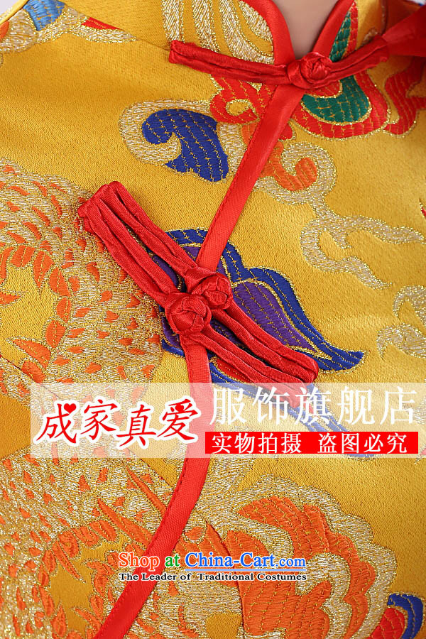 The knot true love robes of the dragon, improved Chinese marriage of autumn and winter clothing/red stylish bows length) Bride cheongsam red waist wave wrinkle S picture, prices, brand platters! The elections are supplied in the national character of distribution, so action, buy now enjoy more preferential! As soon as possible.