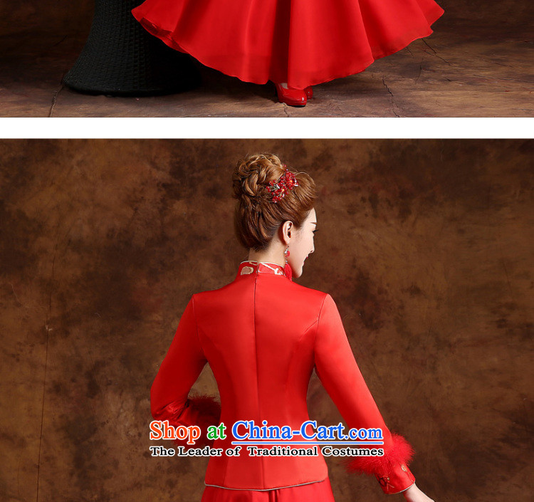 The knot true love winter bows services improved new 2015 qipao stylish wedding dress bride retro long-sleeved long red M picture, prices, brand platters! The elections are supplied in the national character of distribution, so action, buy now enjoy more preferential! As soon as possible.