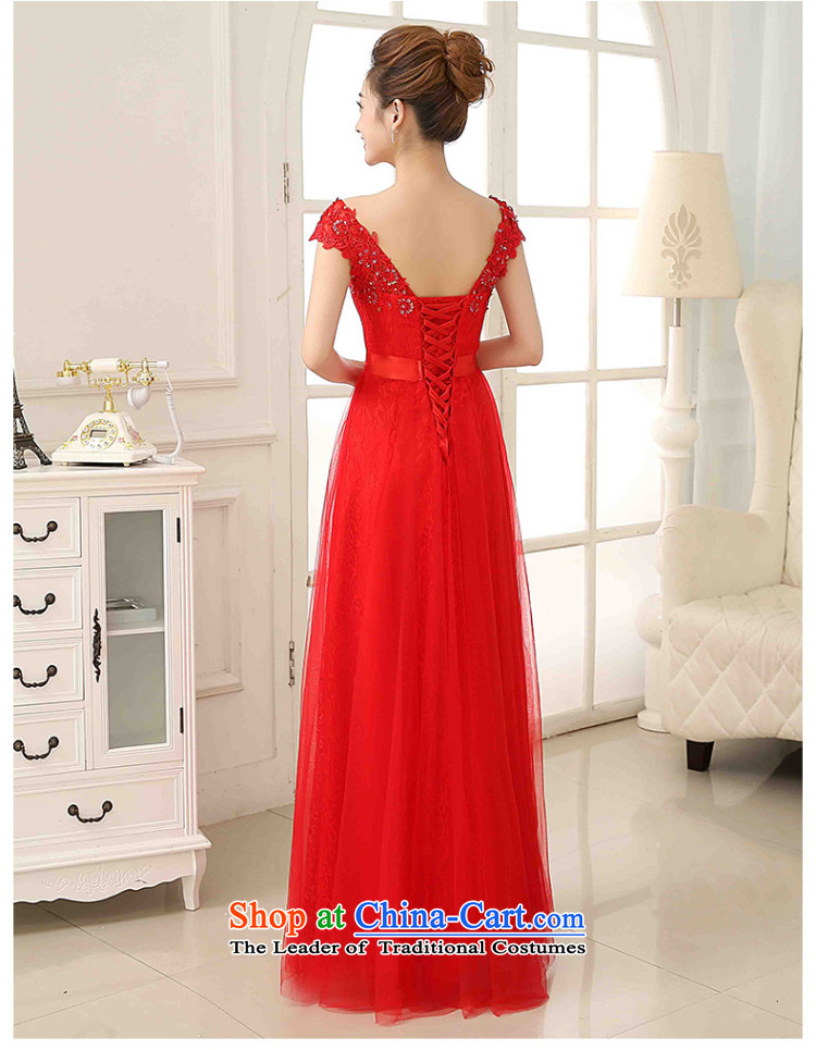 The knot true love bows Service Bridal Fashion 2015 new word wedding dresses shoulder deep V-Neck long marriage evening dress autumn and winter red XL Photo, prices, brand platters! The elections are supplied in the national character of distribution, so action, buy now enjoy more preferential! As soon as possible.