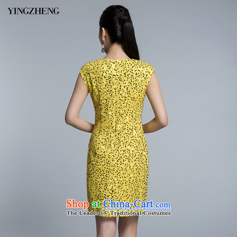  Welcome governance YINGZHENG dresses dress dress on chip sleeveless NS524520807 bright yellow 44B(170/96B),YINGZHENG,,, shopping on the Internet