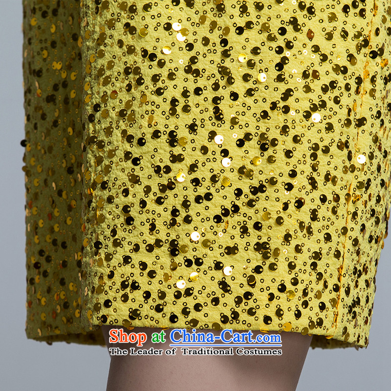  Welcome governance YINGZHENG dresses dress dress on chip sleeveless NS524520807 bright yellow 44B(170/96B),YINGZHENG,,, shopping on the Internet