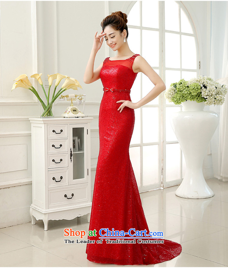 The knot true love bows Service Bridal Fashion 2015 new wedding dress shoulders crowsfoot marriage evening dress tail services under the auspices of autumn and winter red S picture, prices, brand platters! The elections are supplied in the national character of distribution, so action, buy now enjoy more preferential! As soon as possible.