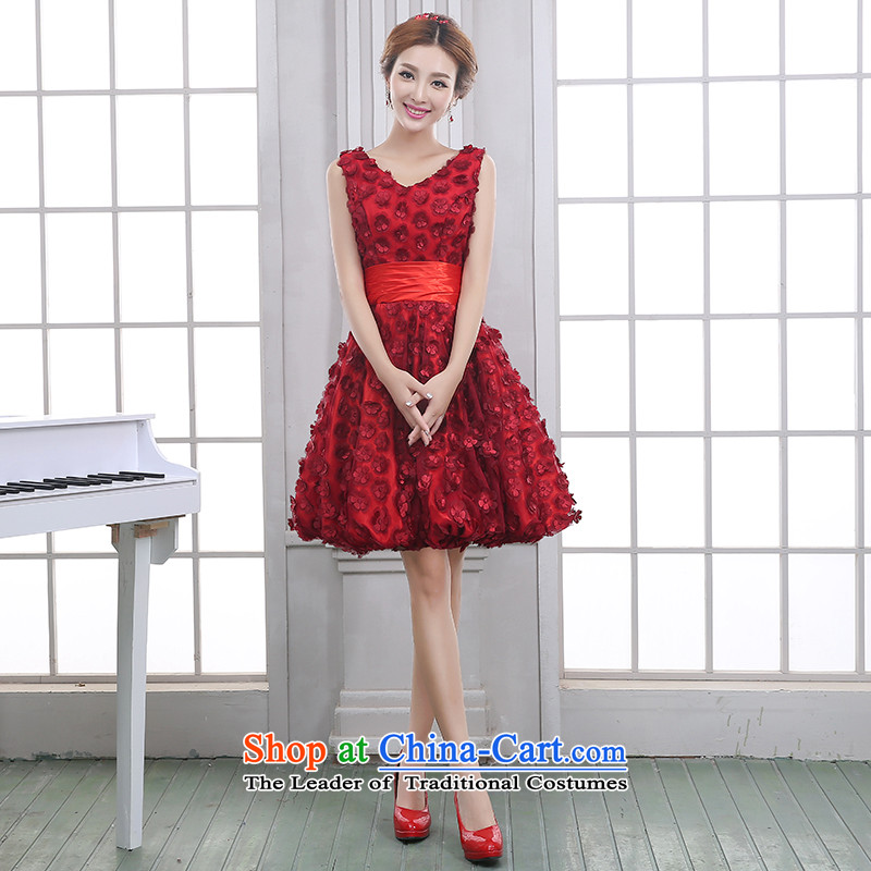 The knot true love bride bows services 2014 new marriage Red slotted shoulder small banquet dress dress marriage short of autumn and winter , Red Chengjia True Love , , , shopping on the Internet