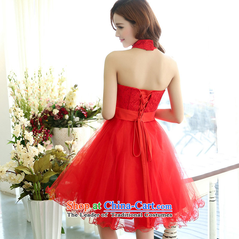 Uyuk   new stylish bows services bridesmaid service wedding dresses irrepressible elegant lace the yarn dresses RED M with Yi (UYUK on) , , , shopping on the Internet