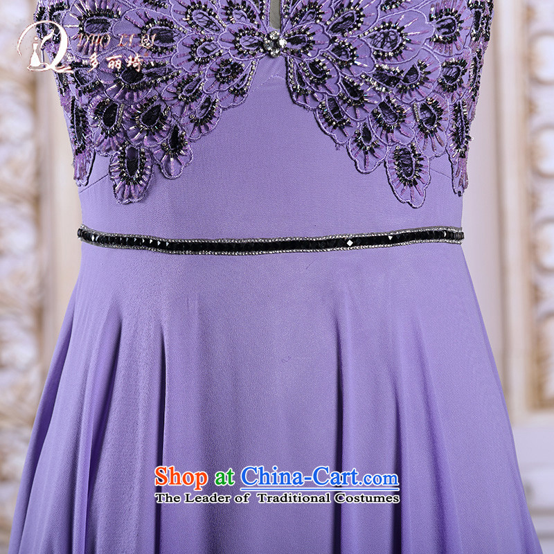 Doris Qi annual spring evening dresses purple long bridesmaid dresses, elegant banquet evening dress with a light purple M, Doris Qi (doris dress) , , , shopping on the Internet