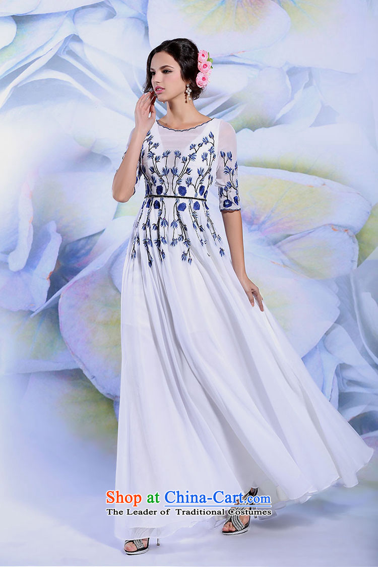 Doris Qi evening dresses 2015 White embroidery long Sau San temperament long skirt moderator dress White M picture, prices, brand platters! The elections are supplied in the national character of distribution, so action, buy now enjoy more preferential! As soon as possible.