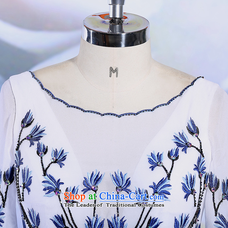 Doris Qi evening dresses 2015 White embroidery long Sau San temperament long skirt moderator dress White M, Doris Qi (doris dress) , , , shopping on the Internet