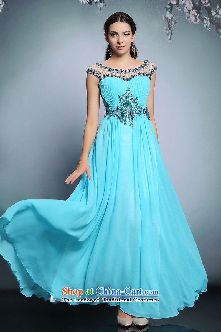 Doris Qi evening dresses Spring 2015 Blue marriage long tail serving drink annual Bluetooth dress light blue S picture, prices, brand platters! The elections are supplied in the national character of distribution, so action, buy now enjoy more preferential! As soon as possible.