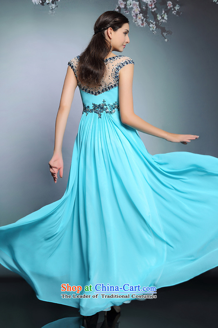 Doris Qi evening dresses Spring 2015 Blue marriage long tail serving drink annual Bluetooth dress light blue S picture, prices, brand platters! The elections are supplied in the national character of distribution, so action, buy now enjoy more preferential! As soon as possible.
