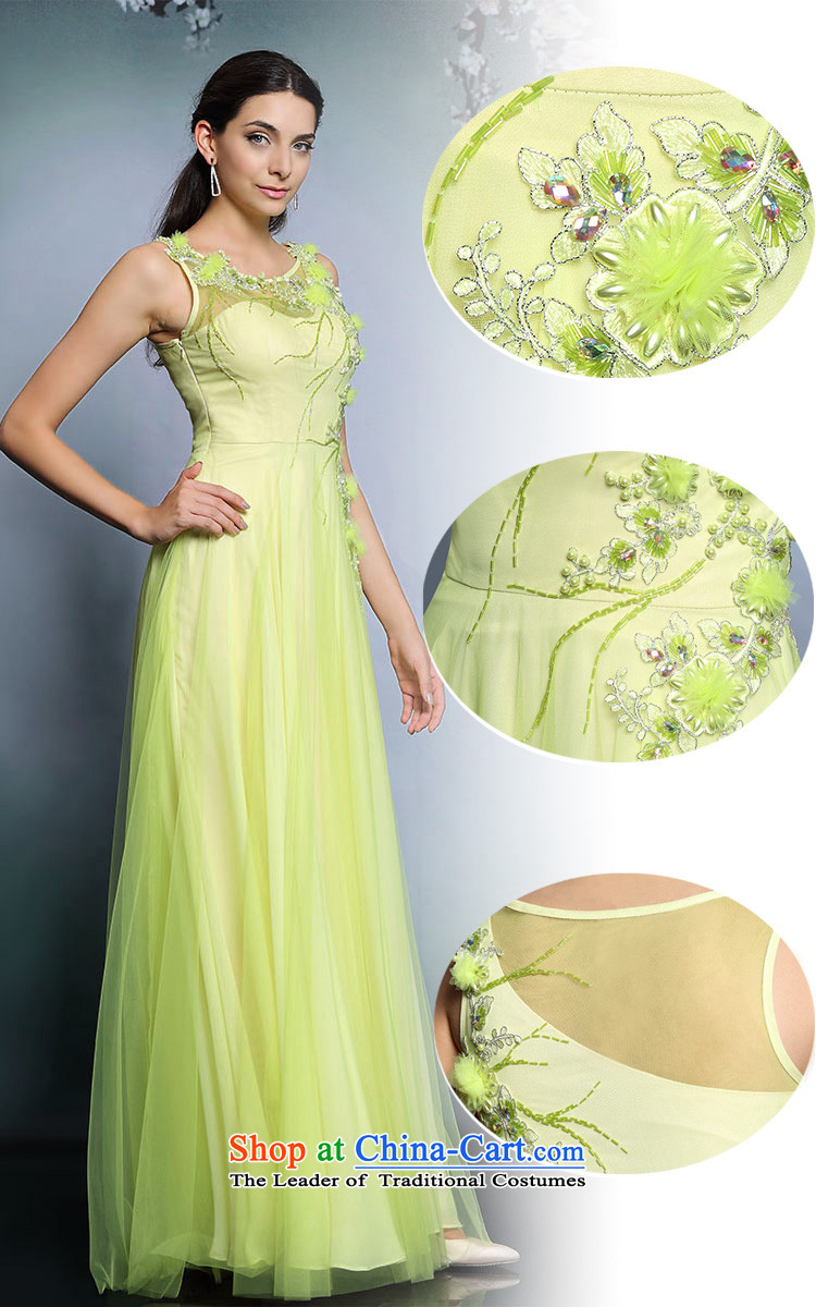 Doris Qi annual dinner dress 2015 Spring Green long bridesmaid service banquet hosted performances long skirt evening dress green S picture, prices, brand platters! The elections are supplied in the national character of distribution, so action, buy now enjoy more preferential! As soon as possible.