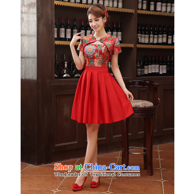 Toasting champagne marriage services bridesmaid dress short of modern small dress bride strap evening dress Yun Jin, a red XL, Charlene Choi spirit has been pressed shopping on the Internet