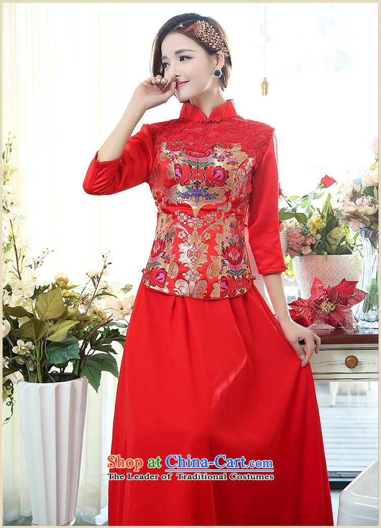 To Doi Shu spring 2015 the new bride services installed qipao bows wedding dress long red lace retro autumn and winter-soo Wo Service 1506 picture color L photo, prices, brand platters! The elections are supplied in the national character of distribution, so action, buy now enjoy more preferential! As soon as possible.