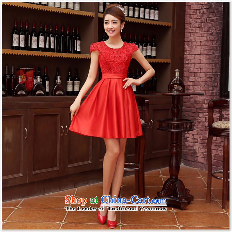 Wedding dress bride bows services 2015 new wedding dress bridesmaid serving evening dress short, shoulder strap RED M picture, prices, brand platters! The elections are supplied in the national character of distribution, so action, buy now enjoy more preferential! As soon as possible.