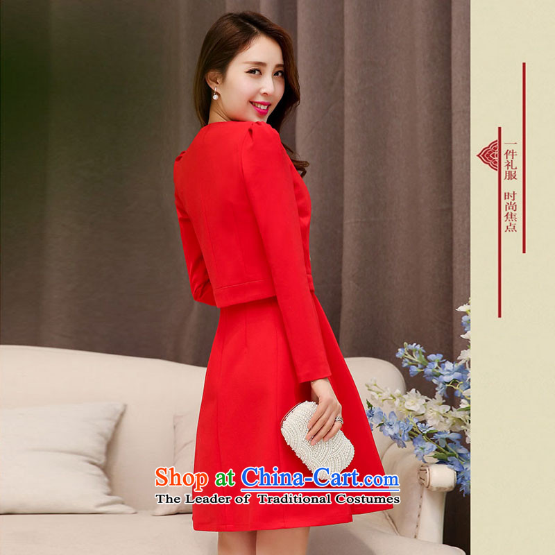   2015 autumn season arrogance new bride with large red dress marriage the lift mast bows dress Red Dress Sau San two kits red 528 XL, arrogant season (OMMECHE) , , , shopping on the Internet