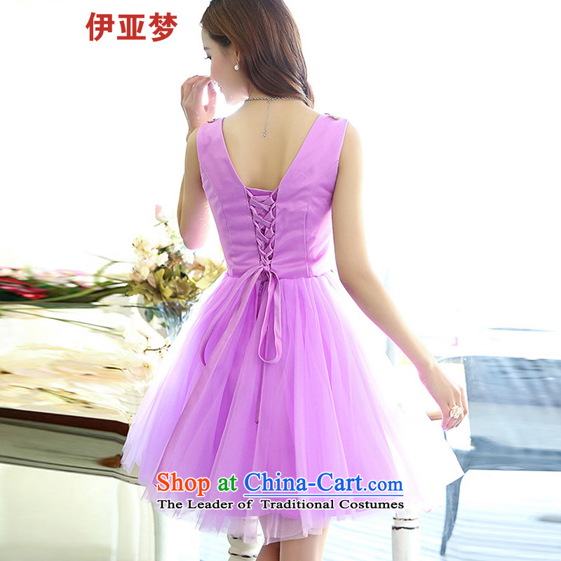 The dream evening dress short) bridesmaid wedding dress female new bride toasting champagne 2015 serving dinner gatherings annual small dress skirt the girl with a light purple M Dream of Bahia , , , shopping on the Internet