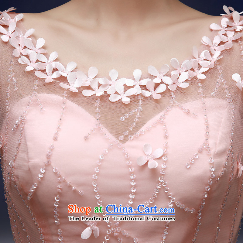 The privilege of serving-leung 2015 annual meeting of the new banquet moderator evening dresses bride marriage ceremony of Sau San toasting champagne stylish service S honor pink-leung to , , , shopping on the Internet