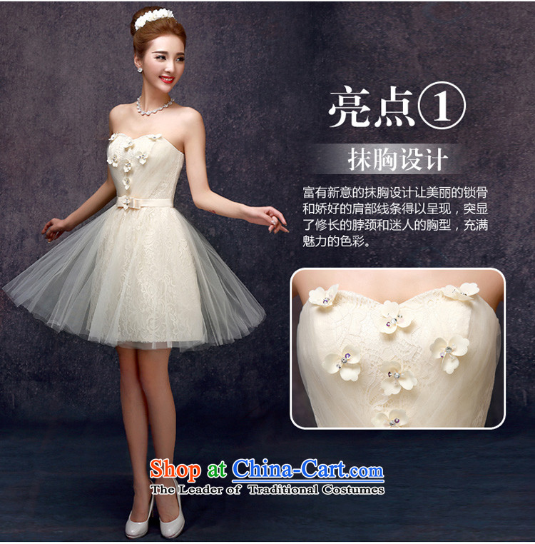 The privilege of serving-leung 2015 new summer gown sister in small bridesmaid dress short skirt) bridesmaids champagne color E -605 L pictures, prices, brand platters! The elections are supplied in the national character of distribution, so action, buy now enjoy more preferential! As soon as possible.