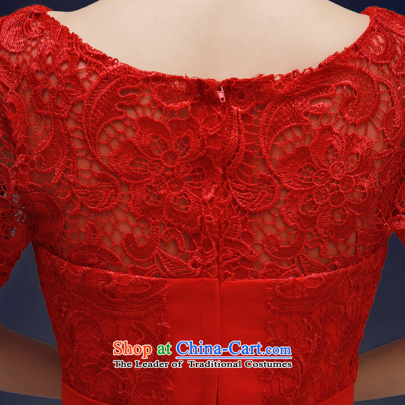 The privilege of serving-leung 2015 new bride red dress stylish Sau San wedding dress engraving lace bows to the honor of services, red-leung , , , shopping on the Internet