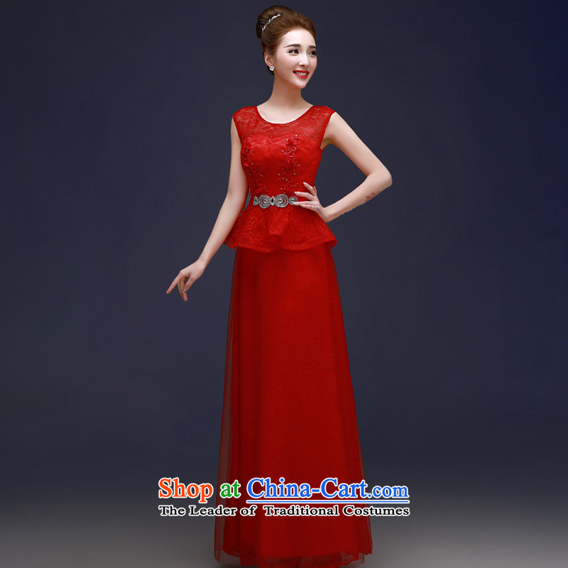 The privilege of serving-leung 2015 new red bride stylish wedding dress of Sau San banquet dinner dress uniform red S honor bows services-leung , , , shopping on the Internet
