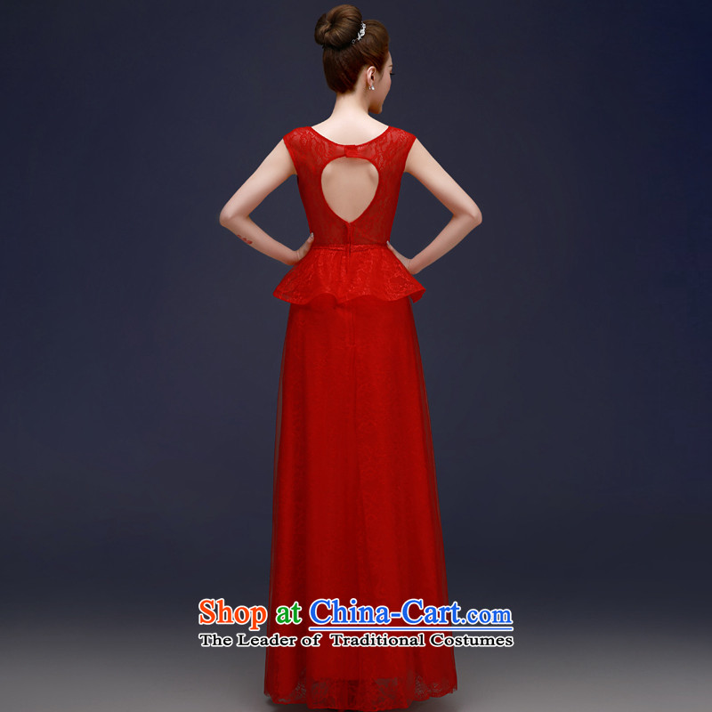 The privilege of serving-leung 2015 new red bride stylish wedding dress of Sau San banquet dinner dress uniform red S honor bows services-leung , , , shopping on the Internet