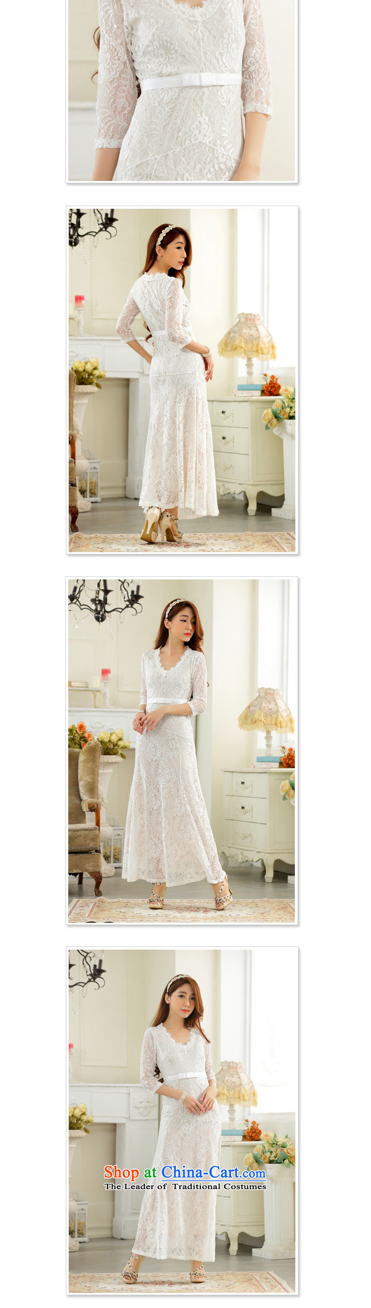 Lace sexy V-neck in long-sleeved larger dress dresses JK2 9,731 white picture, prices, XXXL brand platters! The elections are supplied in the national character of distribution, so action, buy now enjoy more preferential! As soon as possible.