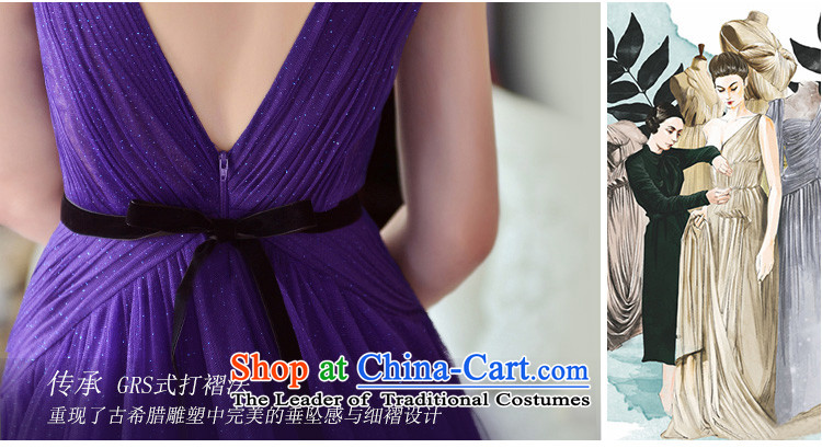 Full Chamber Fong wedding dresses 2015 Summer new marriages evening dresses V-Neck long sexy wedding banquet L369 bows services purple Standard tail 30 tailor the picture, prices, brand platters! The elections are supplied in the national character of distribution, so action, buy now enjoy more preferential! As soon as possible.