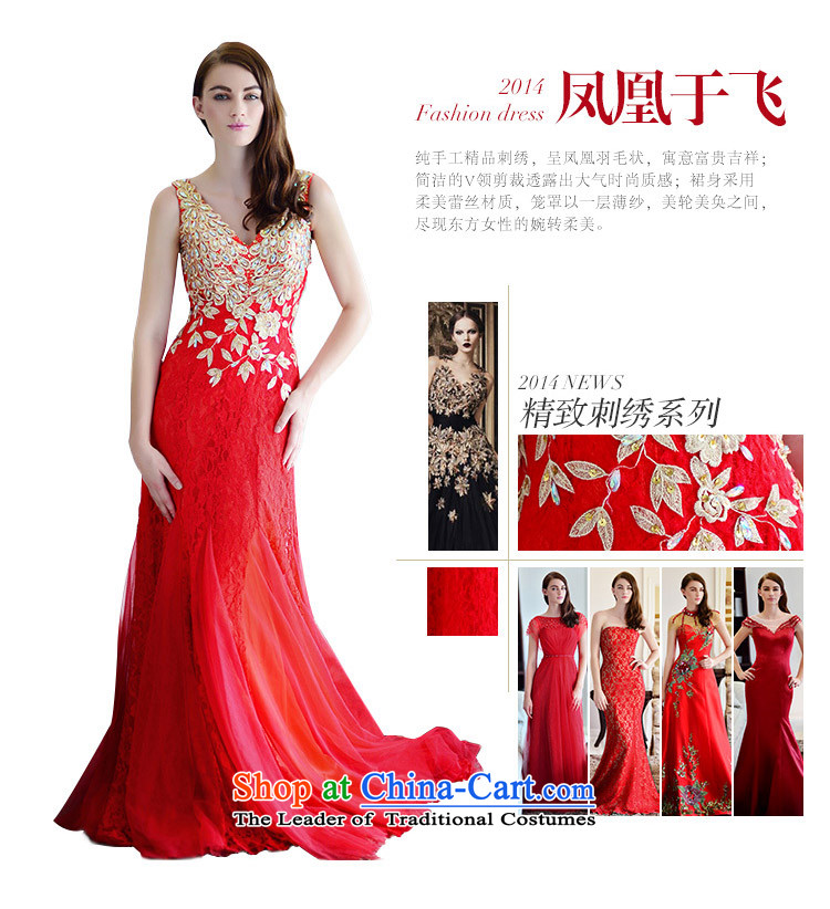 Full Chamber Fong, 2015 Red long V-Neck embroidery bride bows wedding set winter clothing crowsfoot red tail 15cm 173-XL picture, prices, brand platters! The elections are supplied in the national character of distribution, so action, buy now enjoy more preferential! As soon as possible.