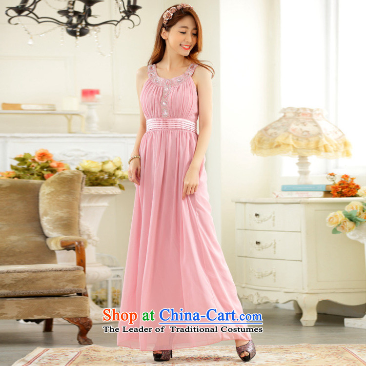 The 2015 new hand nailed on the Pearl River delta drilling-long evening dresses thick mm xl western banquet chiffon dresses sleeveless long skirt pink are code picture, prices, brand platters! The elections are supplied in the national character of distribution, so action, buy now enjoy more preferential! As soon as possible.