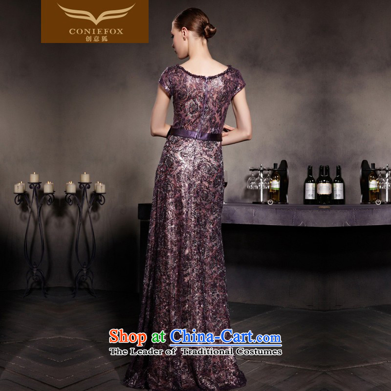 Creative Fox evening dress uniform fashion to drink dress exhibition staged dress long gown under the auspices of Sau San show red carpet dress 81931 color picture (coniefox M creative Fox) , , , shopping on the Internet