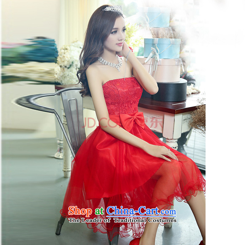 The United States welcomes  new women's 2015 ya before long after the bride with short and dress dresses wedding dresses Wedding 1520 Red M US (meixinya Yan) , , , shopping on the Internet