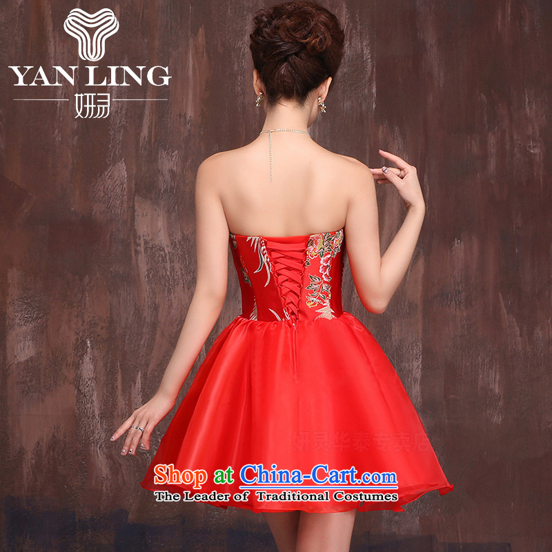 Bridesmaid short, champagne color small dress skirt fashion clothing welcome drink lace bows services bridesmaid services later , L, Charlene Choi spirit has been pressed shopping on the Internet