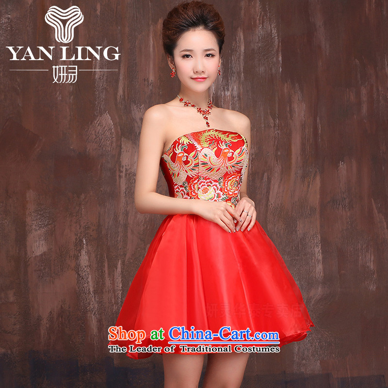 Bridesmaid short, champagne color small dress skirt fashion clothing welcome drink lace bows services bridesmaid services later , L, Charlene Choi spirit has been pressed shopping on the Internet