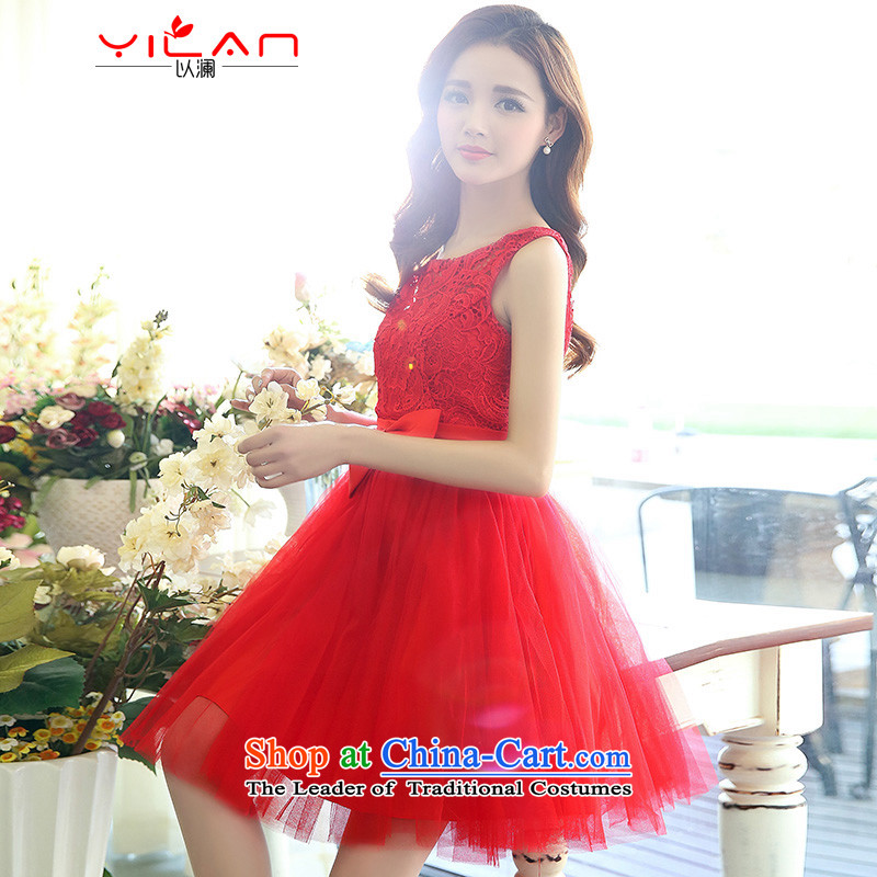 In 2015 the world new wedding dress red flowers, wipe the chest toasting champagne short serving dinner dress dances bridesmaid Services 1521 m White XL, to the world of online shopping has been pressed.