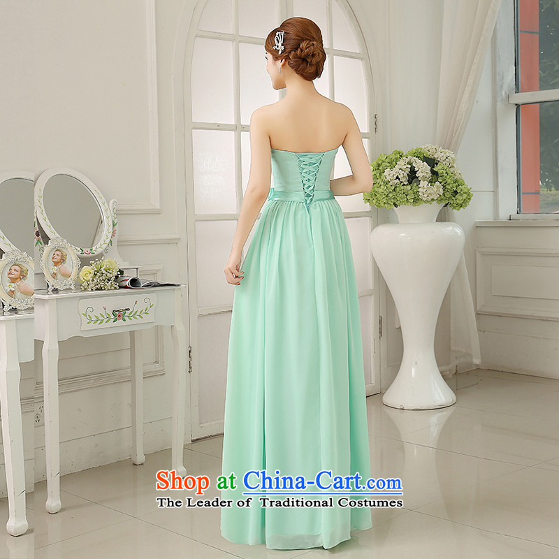 Talk to her new 2015 light green bridesmaid long gown bridal dresses in small countries such as Sisters evening dress will preside over the annual services evening dresses style F, L, whisper to Madame shopping on the Internet has been pressed.