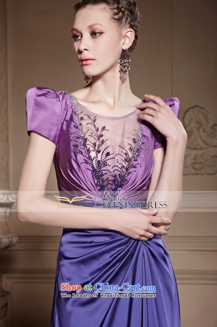 Creative Fox purple elegant package shoulder dress brides banquet wedding dress bows services under the auspices of performances long dresses dress Sau San 81629 color pictures skirt L picture, prices, brand platters! The elections are supplied in the national character of distribution, so action, buy now enjoy more preferential! As soon as possible.