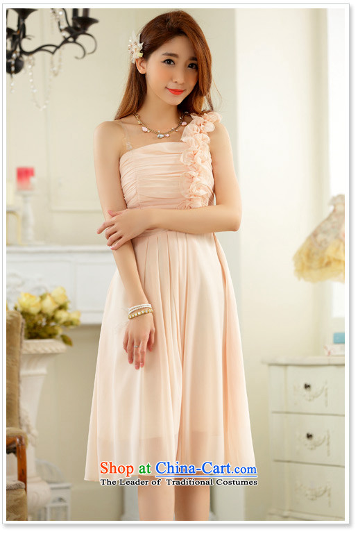  Stylish wedding season and sisters Jk2.yy skirt fungus single shoulder chiffon dress dresses in larger apron bridesmaid serving champagne color XL recommendations about 130 pictures, prices, brand platters! The elections are supplied in the national character of distribution, so action, buy now enjoy more preferential! As soon as possible.