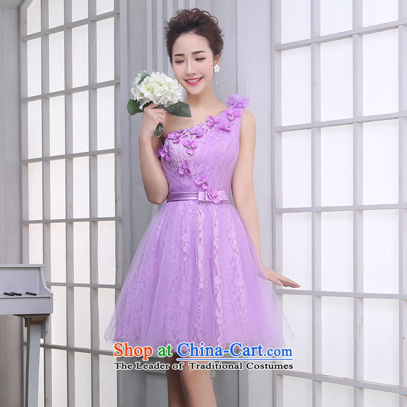 Lily Dance bridesmaid dress winter 2015 new bridesmaid mission sister skirt light purple short, banquet, light purple E anointed Chest Flower T14009 tailored, Lily Dance (ball lily shopping on the Internet has been pressed.)