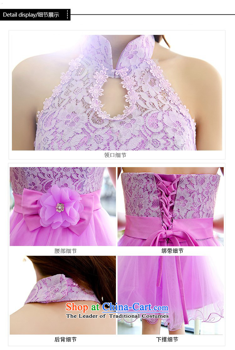 The Constitution-taek flower bride with new dresses bridesmaid stylish Summer 2015 princess skirt bows services also short of Hang lace evening tides 2167 purple S picture, prices, brand platters! The elections are supplied in the national character of distribution, so action, buy now enjoy more preferential! As soon as possible.