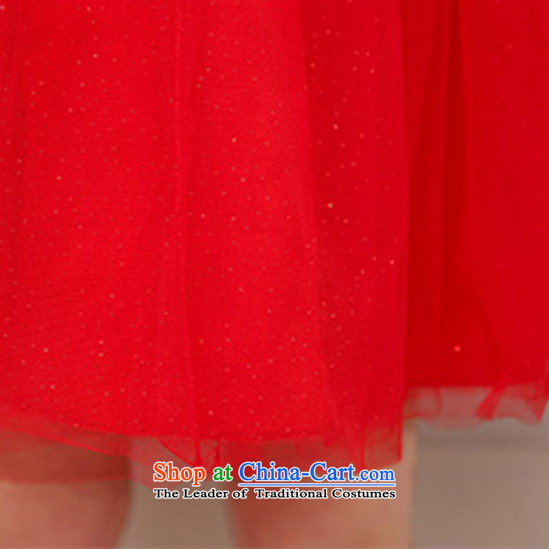 2015 autumn season arrogance new engraving embroidery dress dresses two kits bows services back door onto red bridesmaid services picture color L, arrogant season (OMMECHE) , , , shopping on the Internet