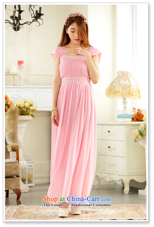 158 and the 2015 Korea Women's large elegant manually staple bead evening dresses and sisters skirt long chiffon small dress party for long skirt purple will  F 90-115 suitable for Picture, price, the burden of brand platters! The elections are supplied in the national character of distribution, so action, buy now enjoy more preferential! As soon as possible.