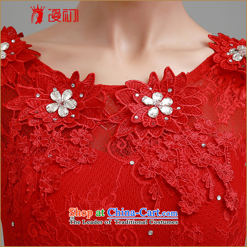 In the early 2015 new man wedding dresses red long gown marriages a shoulder dress Field Services Red  S, spilling bows early shopping on the Internet has been pressed.