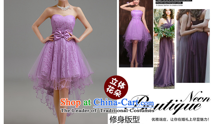 In the early 2015 new definition of small dress wiping the chest lace front stub long after bridesmaid small dress bon bon skirt straps small dress sister skirt bridesmaid serving a light purple  XL Photo, prices, brand platters! The elections are supplied in the national character of distribution, so action, buy now enjoy more preferential! As soon as possible.