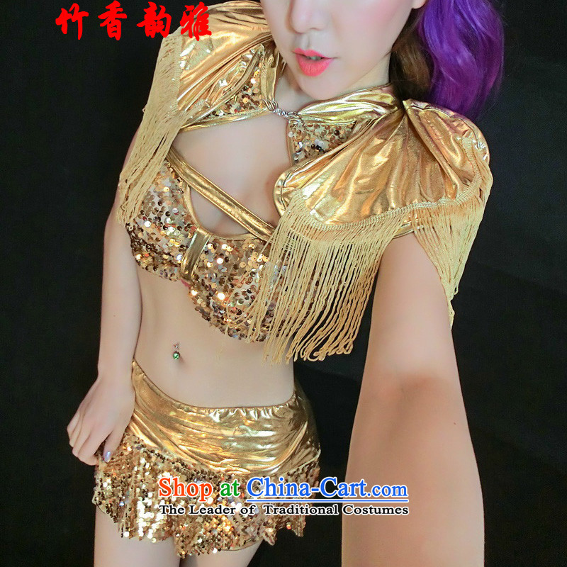 Chuk Heung were 2015 new sexy on slice 3-piece set female singer Steel Pipe Night Bar costumes dance DS 1316 Aqua are Code 170 60kg, Chuk Heung were shopping on the Internet has been pressed.