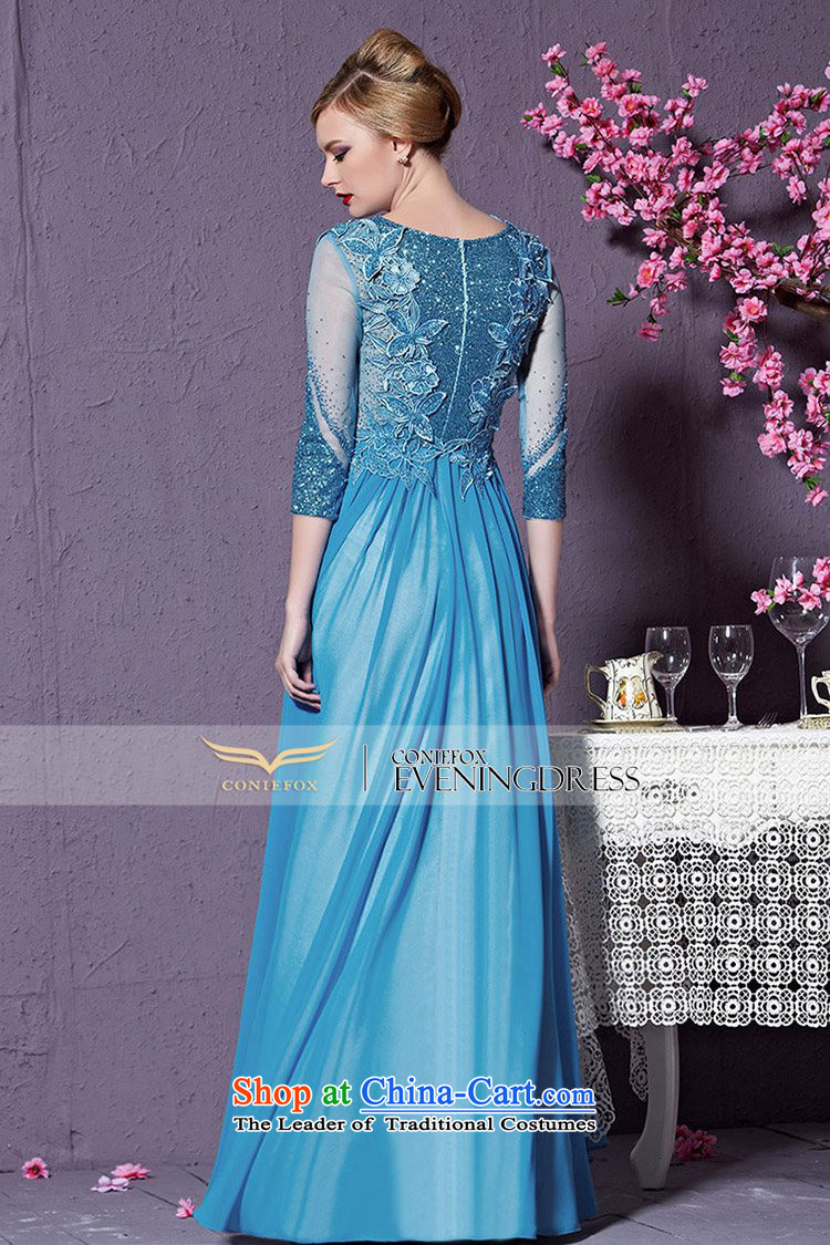 Creative Fox evening dresses 2015 high-end custom dress blue dress bows service banquet long evening dress annual meeting presided over long skirt 82215 to align the custom) does not support return pictures, prices, brand platters! The elections are supplied in the national character of distribution, so action, buy now enjoy more preferential! As soon as possible.