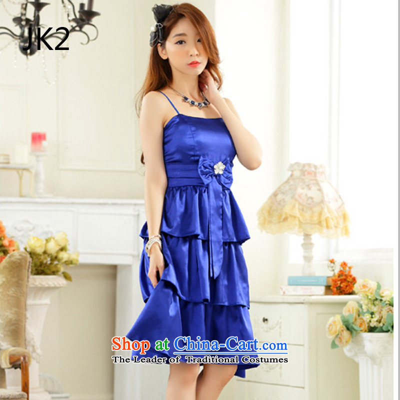  Stylish sweet drill deduction JK2 anointed chest sister skirt evening dress bridesmaid skirt larger small dress Princess 9923 skirt blue are code ,JK2.YY,,, shopping on the Internet